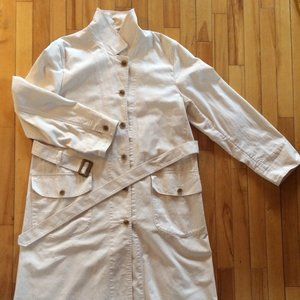 Long 100% Cotton Chore Coat with Trench Coat Vibes by Uniqlo Size M